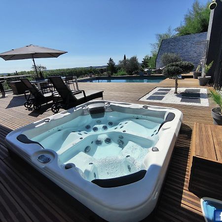 Piscine Chauffee Et Spa Jacuzzi Privatif Terrasse Sans Vis A Vis ,,,Sky House Agen,,, Exterior foto