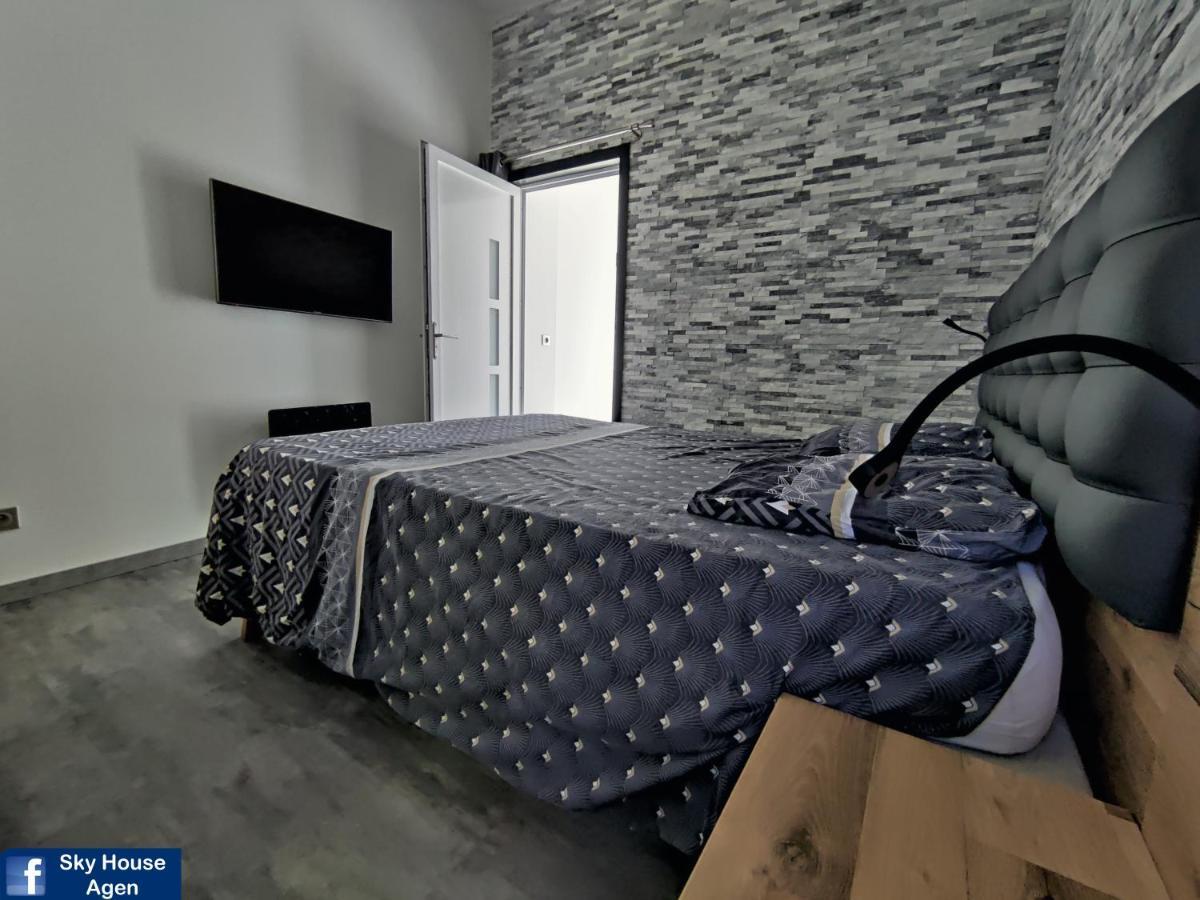 Piscine Chauffee Et Spa Jacuzzi Privatif Terrasse Sans Vis A Vis ,,,Sky House Agen,,, Exterior foto
